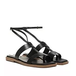Franco Sarto Black Ankle Strap Sandals